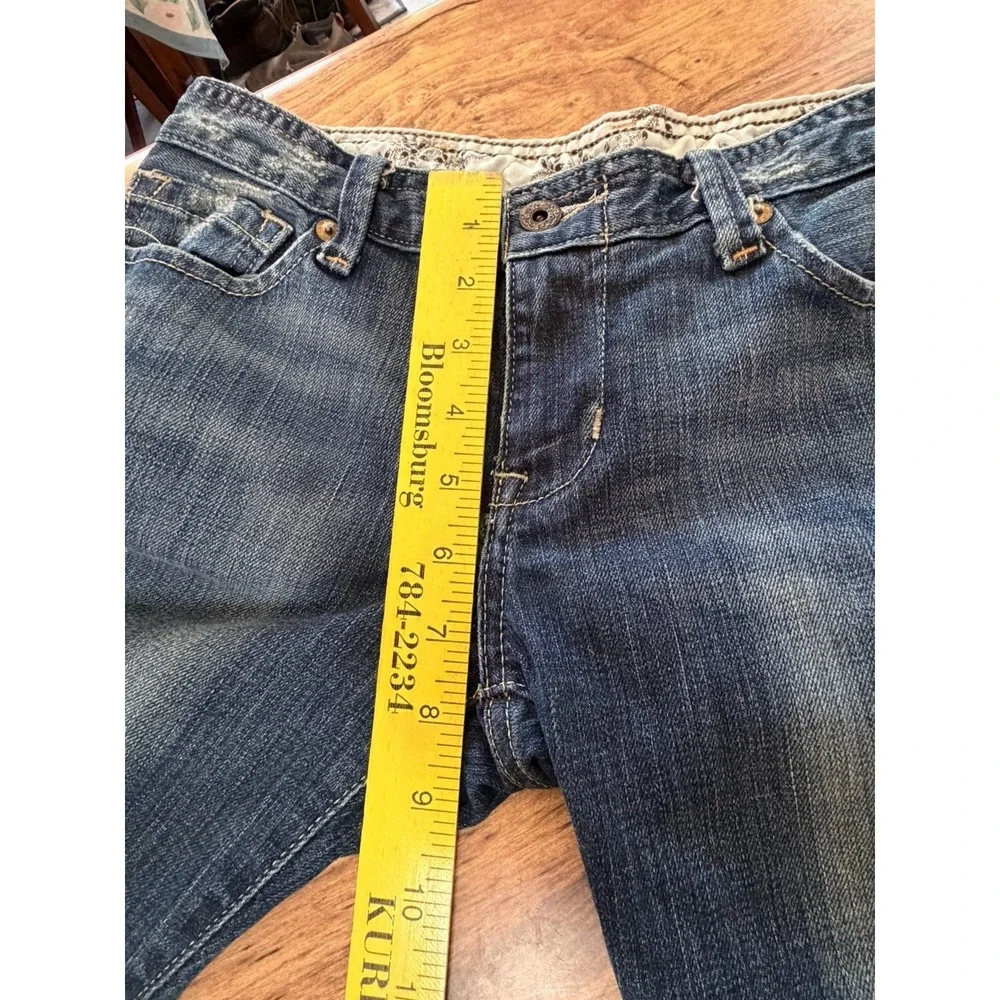 Polo Ralph Lauren Vintage 67 Blake Jeans Women's 28 Stretch Cuff Y2K Distressed - Picture 7 of 9